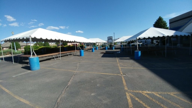 Frame Tents at a Vendor Fair