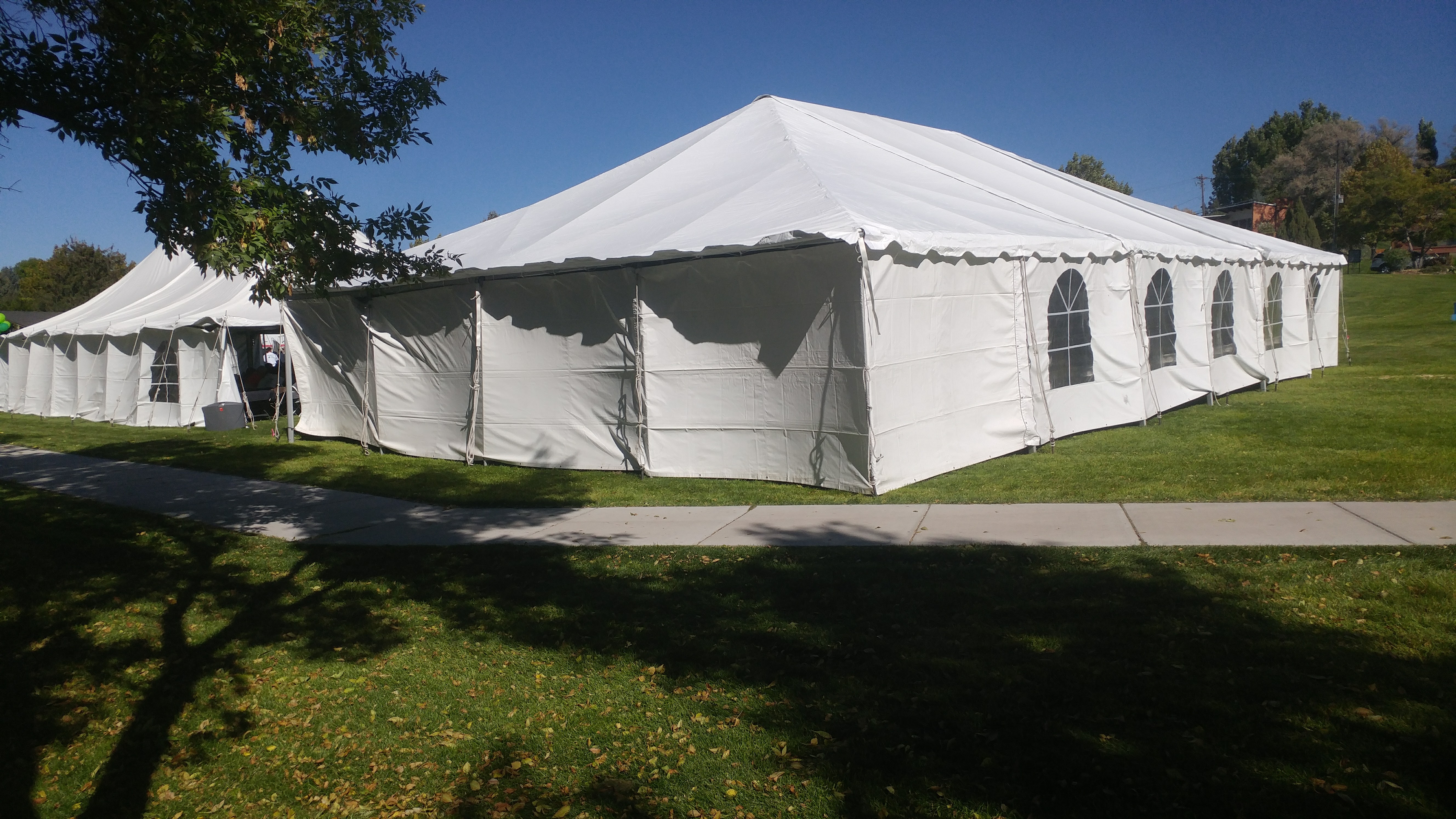 Frame Tent with sidewalls